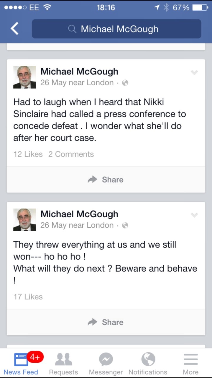 McGOUGH, Michael 17 TWEET re Nikki S